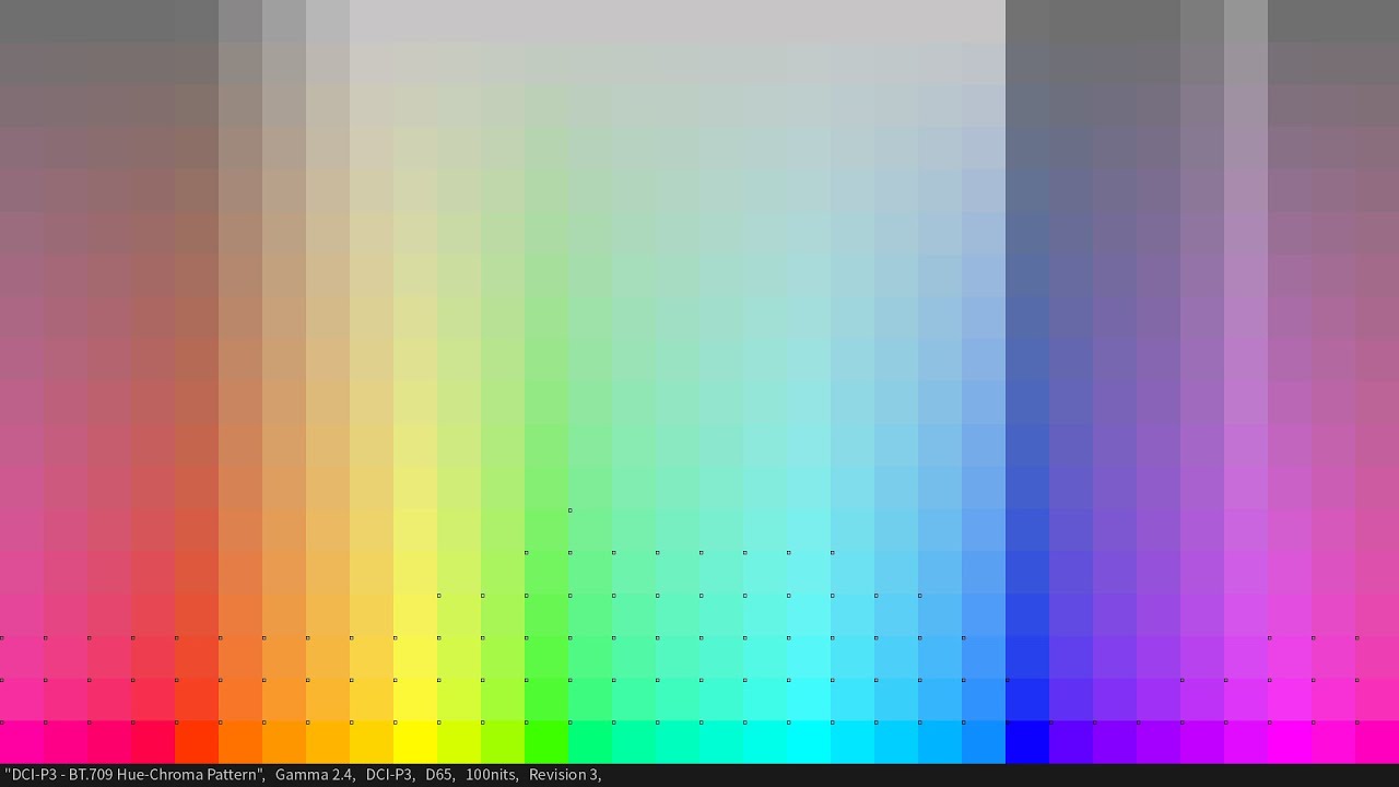 DCI-P3 Gmaut Check Pattern Type 1 (HDR10)