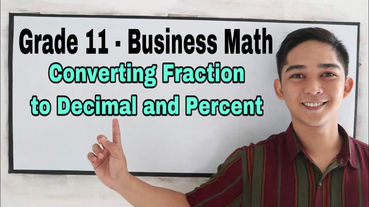 Converting Fraction to Decimal and Percent I Señor Pablo TV