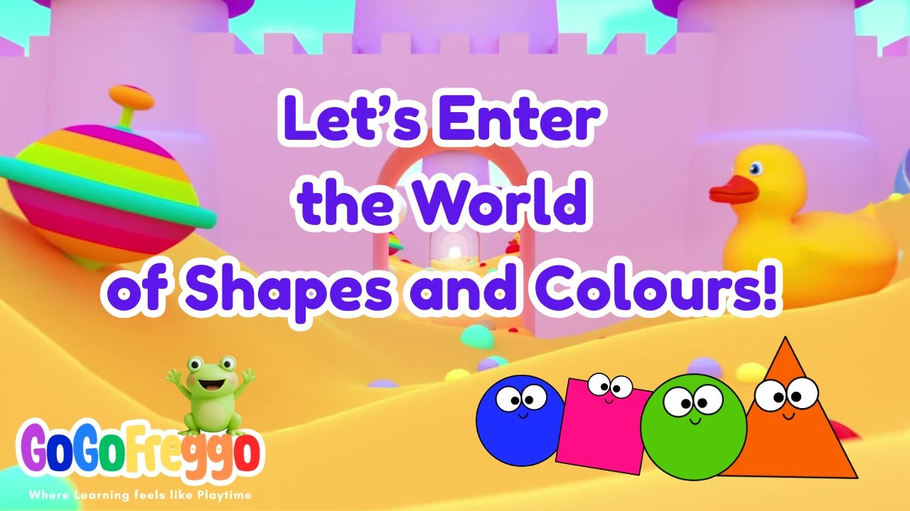 Learn Colours & Shapes for Kids 🌈🔺 | Fun Preschool Learning Video | GoGoFreggo