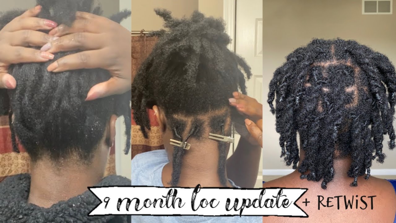 9 Month Loc Update + Retwist & Style | Naomi Onlae #retwist #shortlocs #4chair