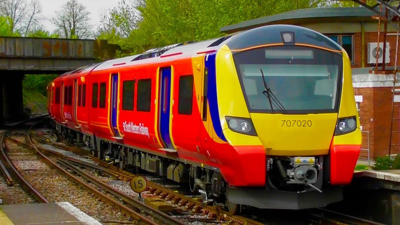 SWR 707020 + 707019 At Chessington South & Dorking - Monday 23rd April 2018