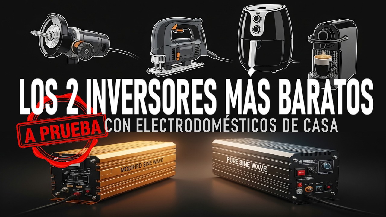 Los INVERSORES más BARATOS puestos a prueba con electrodomésticos de casa + ENERGÍA SOLAR! 🤯💪