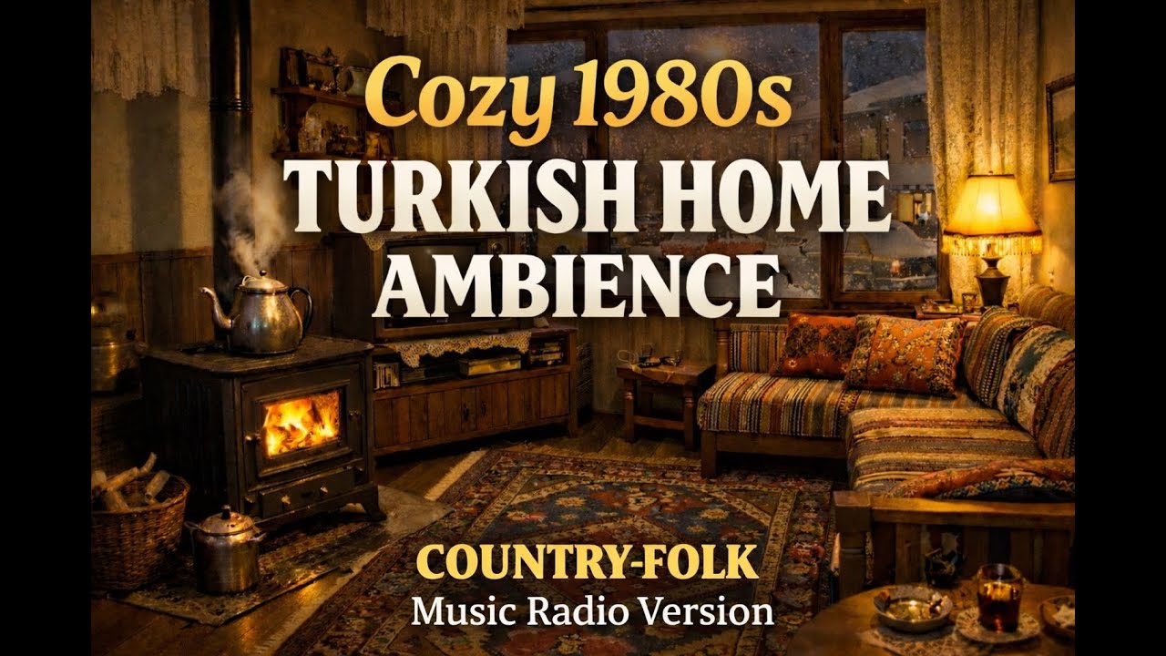 80s Turkish Home Radio by the Fireplace | Folk Songs Collection