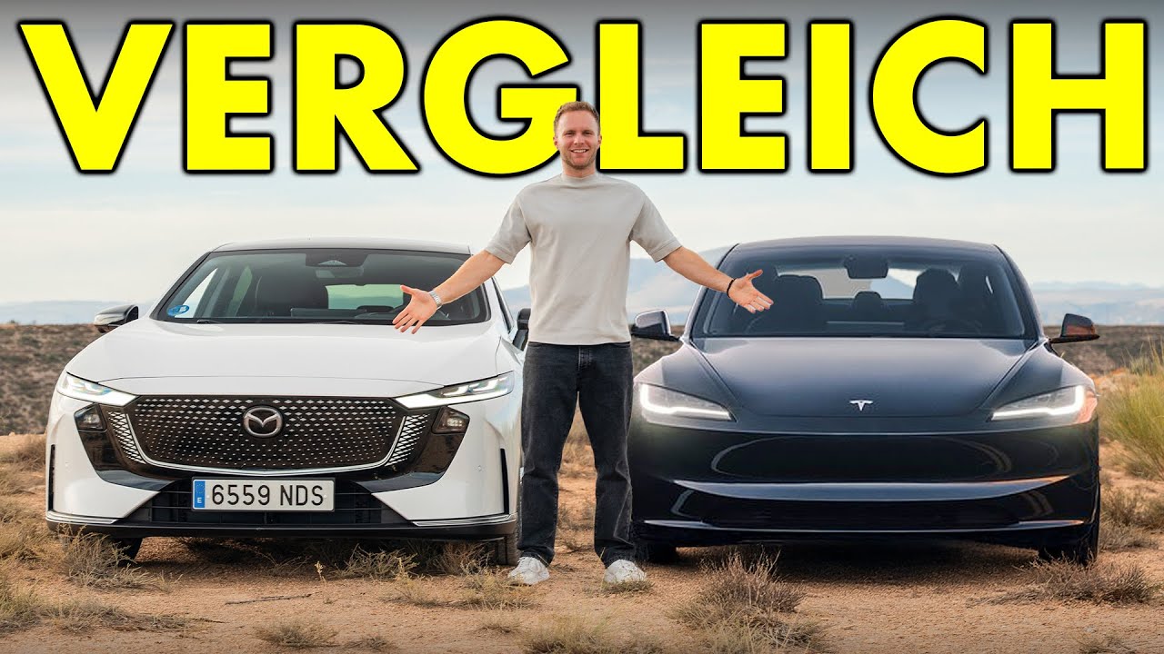Jagd auf Tesla? Mazda 6e vs. Tesla Model 3 | @maltedrivescars