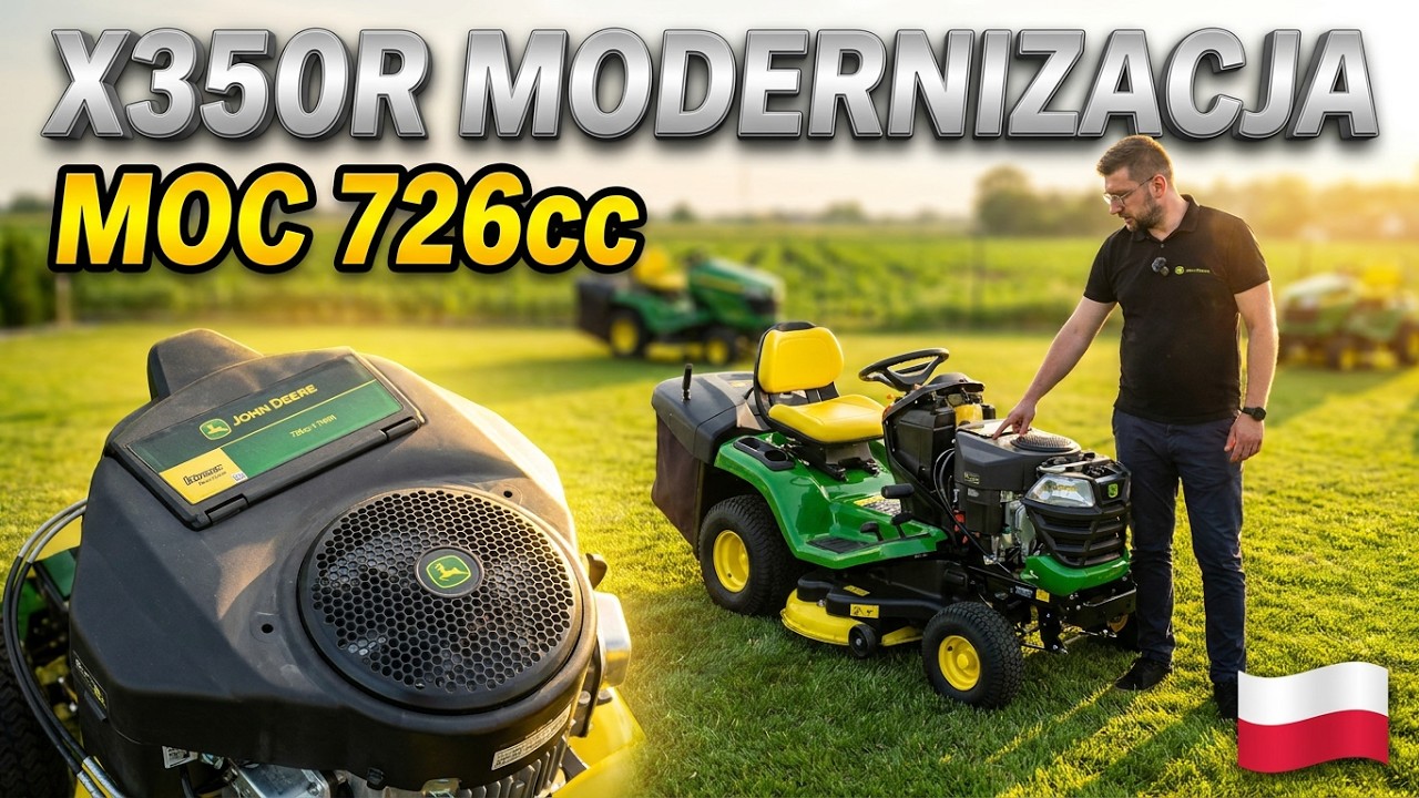 Co zmienił John Deere ❓😱 kosiarka samojezdna 👍 John Deere X 350R 👉 na czym polegała  modernizacja 🤔