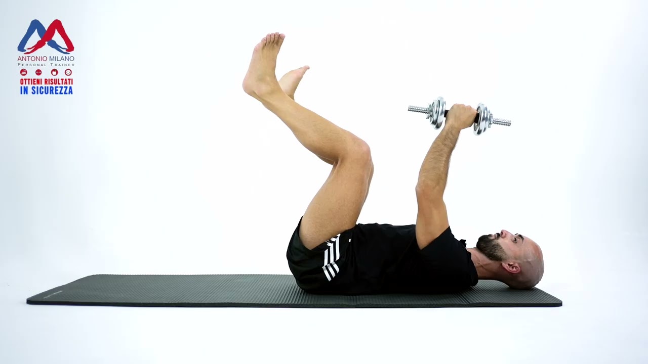 Pullover a un braccio con gambe sollevate