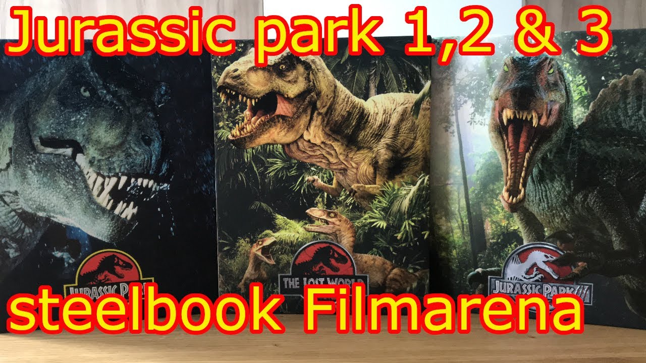 Filmarena Jurassic Park 1, 2 et 3 steelbook