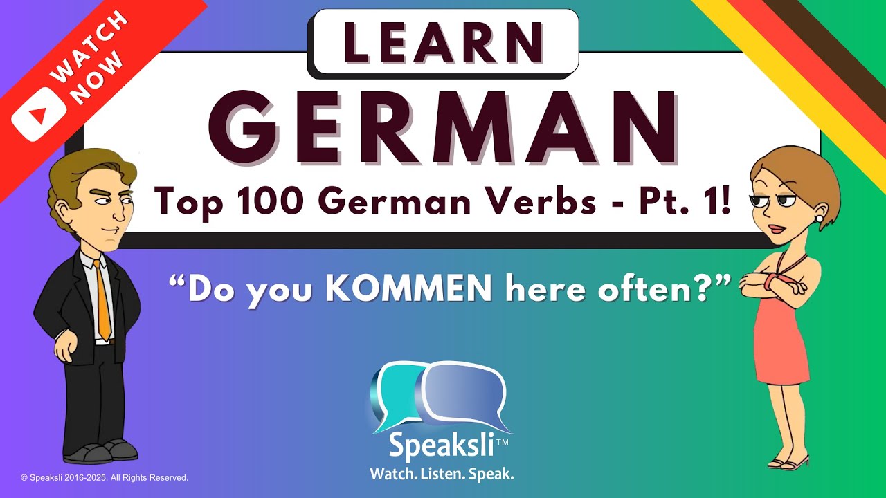 100 Common German Verbs - Pt. 1  | Learn German | Speaksli | German Vocabulary | Beginner German