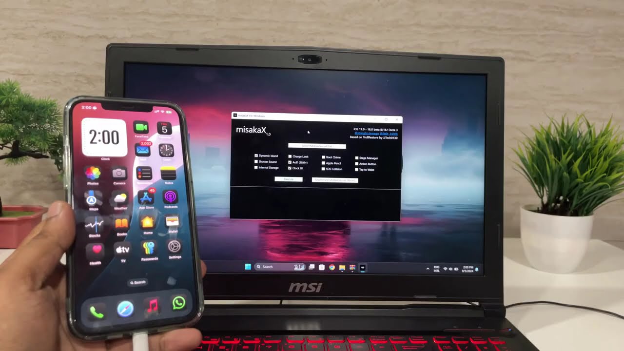 How to install the MisakaX Customization Tool for iOS 16 to iOS 18.1 using a PC: