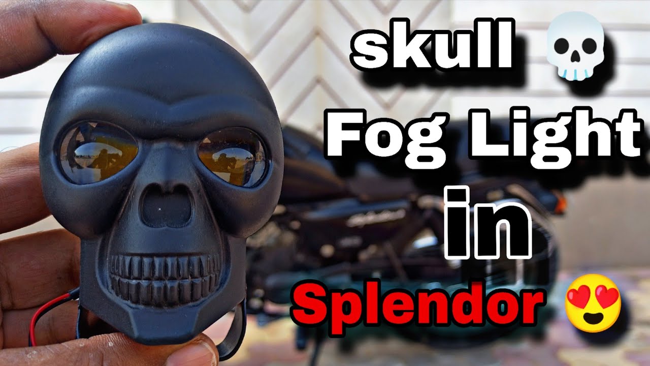 skull 💀 fog light installation in splendor !! splendor modified !! modified splendor !! 