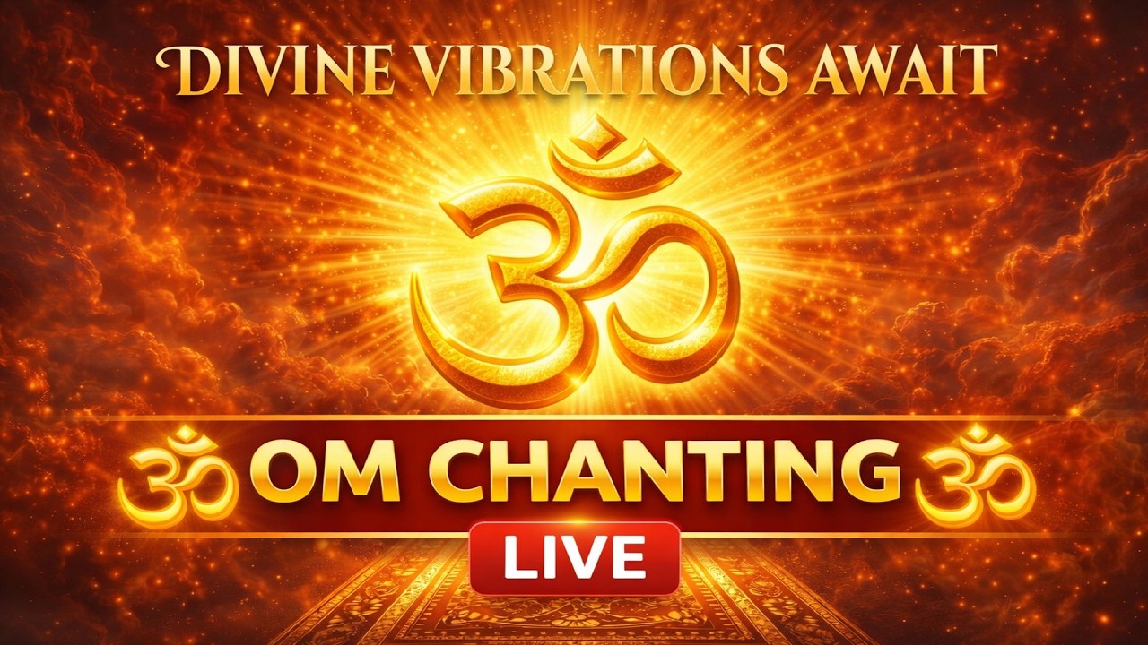 🔴 LIVE ॐ मंत्र जाप | OM Chanting Live | दिव्य कंपन से नकारात्मक ऊर्जा समाप्त