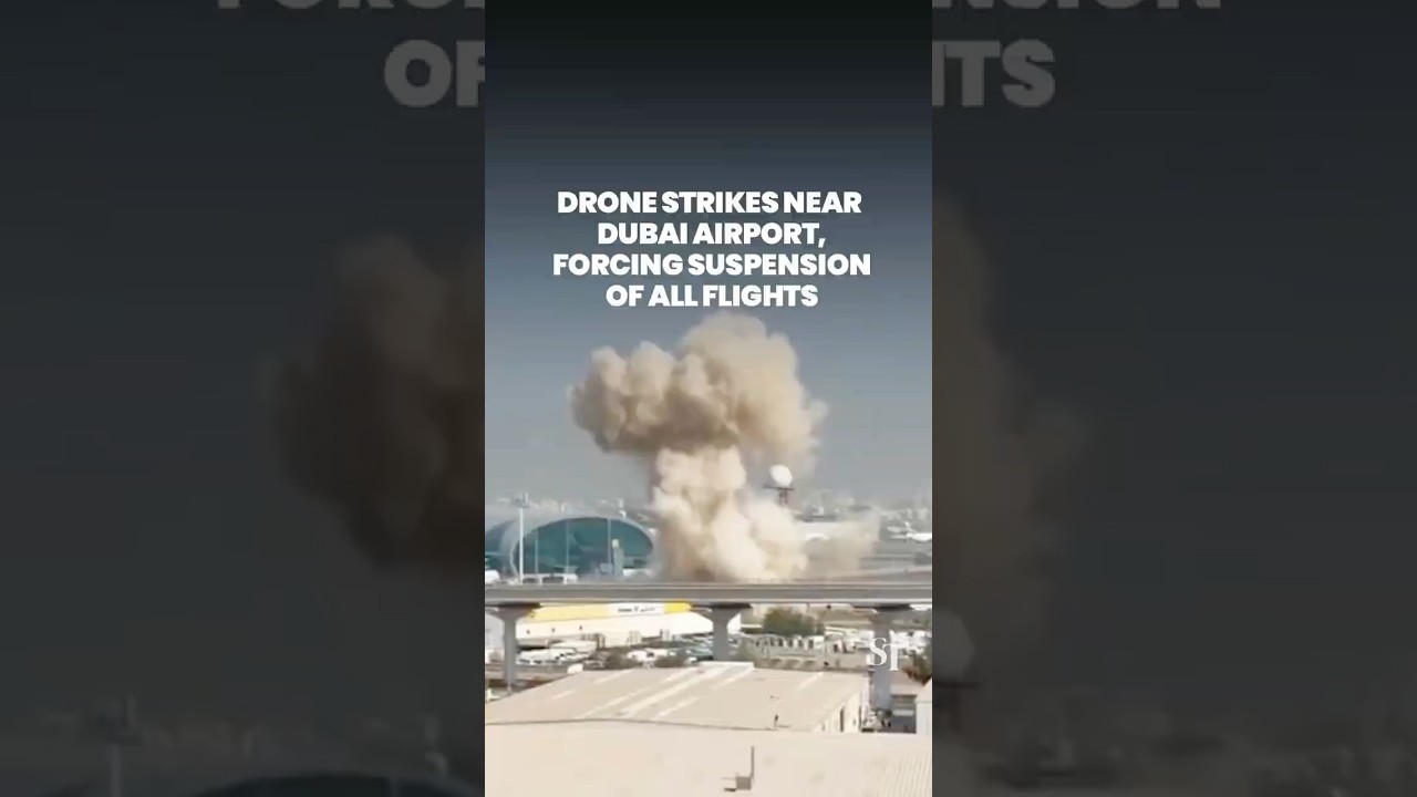 Drone attack near Dubai International Airport caught on video