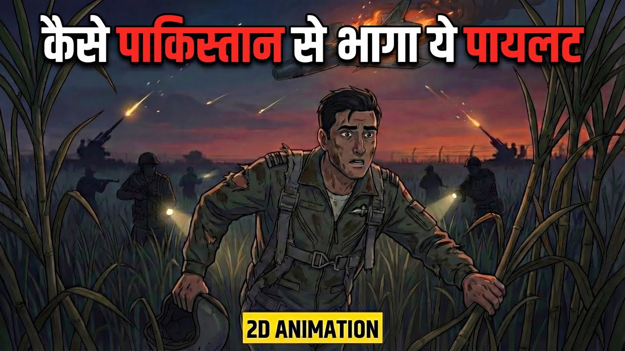 Kaise 24 Ghante me Pakistan se paidal India lauta ye Pilot | 2D Animation