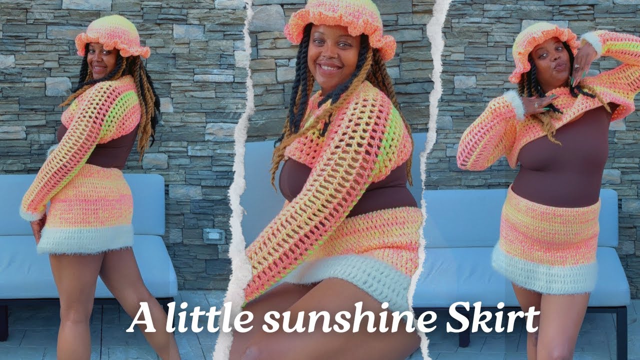 Watch me make a #crochet mini skirt
