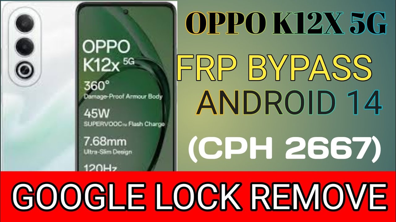 Oppo k12x 5g frp bypass / oppo k12x 5g google account remove / Android 14 2024 / new security / work