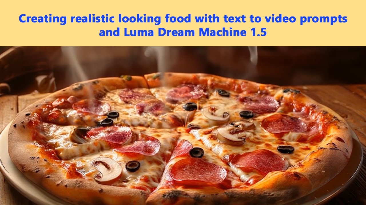 Luma Dream Machine 1.5: Crafting Realistic Food with Text-to-Video Prompts