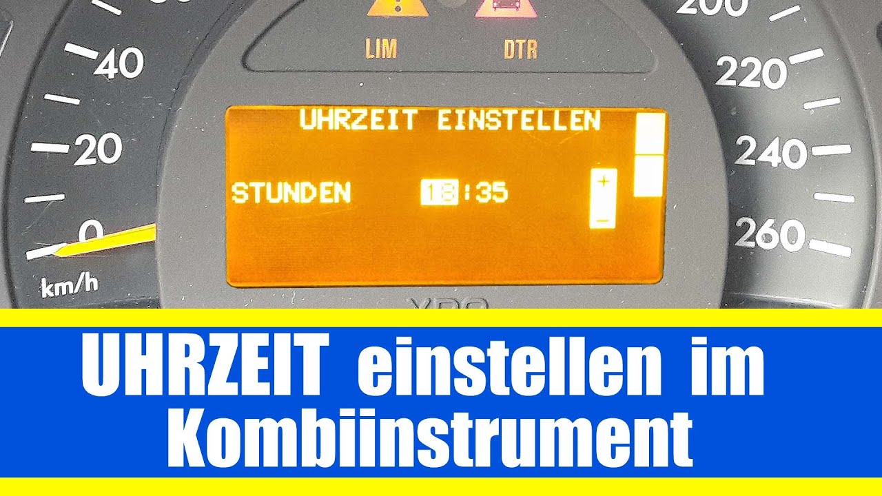 Uhrzeit einstellen beim Mercedes Benz C-Klasse W203 - Reset the time