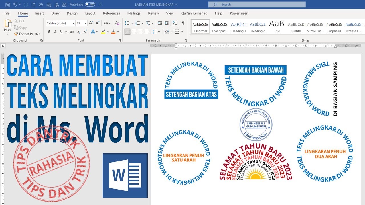 Cara Membuat Teks Melingkar di Microsoft Word