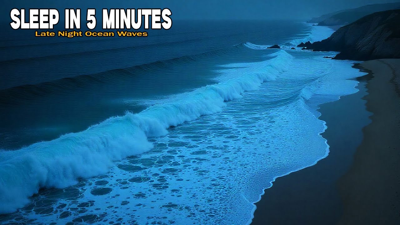 Your Mind Won’t Stop? 🌙 Night Ocean Waves to Calm You Down (LIVE)