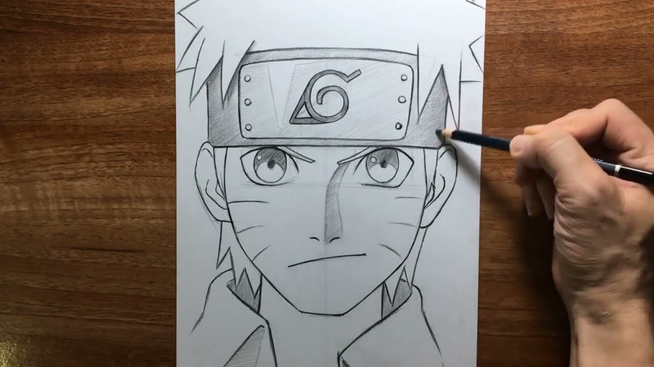 Easy Drawing Anime - How To Draw NARUTO UZUMAKI Step By Step - Naruto Drawing Easy