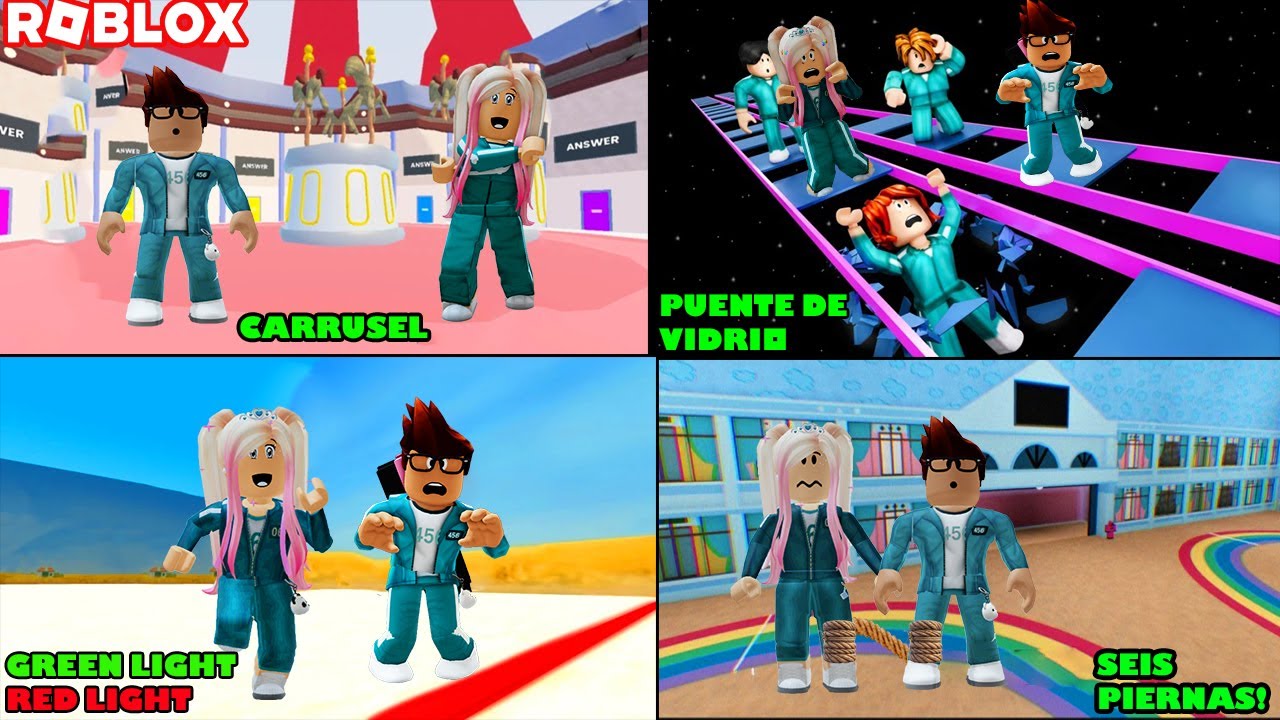 Jugamos Obby 2 jugadores Del Juego Del Calamar Todos Los Juegos De La Segunda Temporada! 😮😮