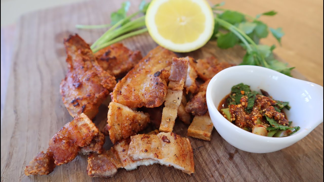 Deep Fried Pork Belly With Thai Spicy Dip