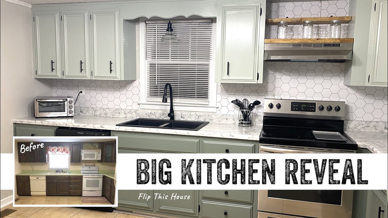 Modern Coastal Farmhouse Kitchen Makeover - Final Reveal - Flip This House // 𝐓𝐡𝐢𝐬 𝐅𝐚𝐢𝐭𝐡𝐟𝐮𝐥 𝐇𝐨𝐦𝐞