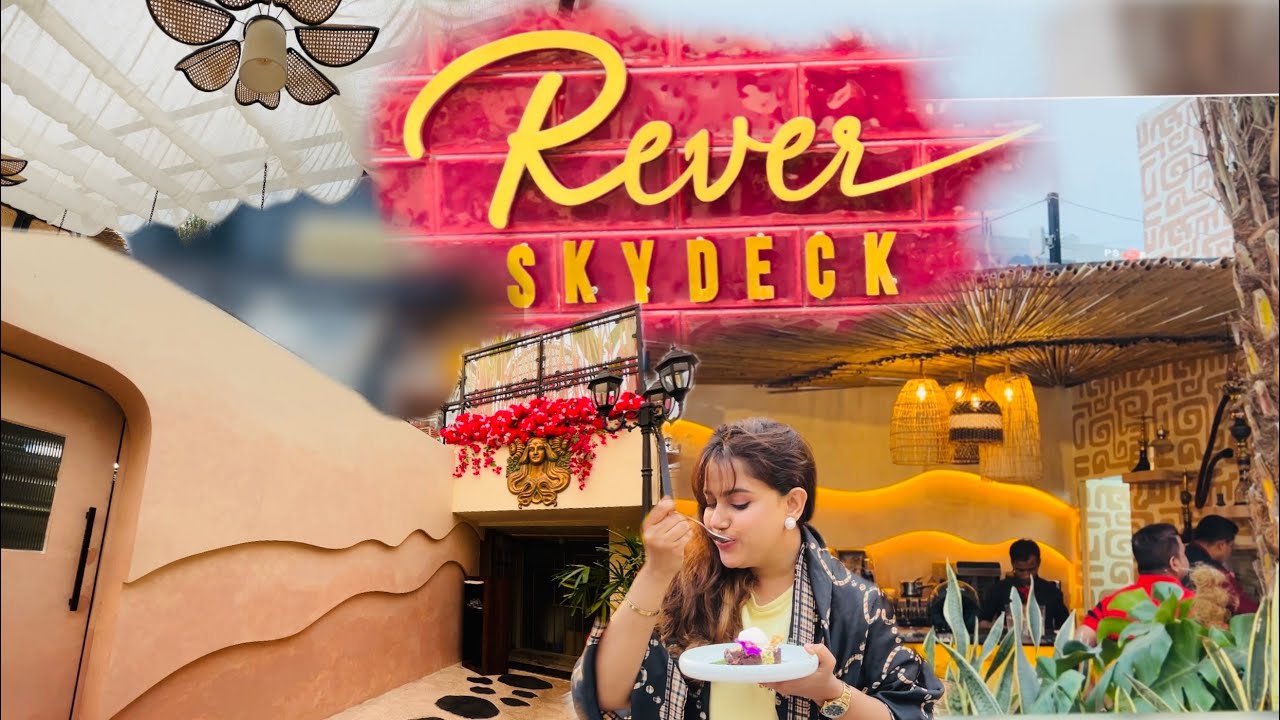 Rever Skydeck CAFE || newly open ROOFTOP with Retro Victorian theme|| they have huge sitting space 💕