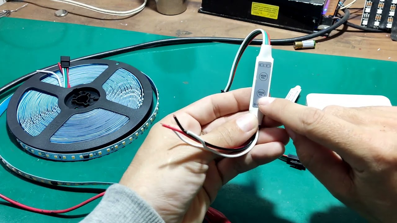 Controles para fita led sequencial de  perfil.