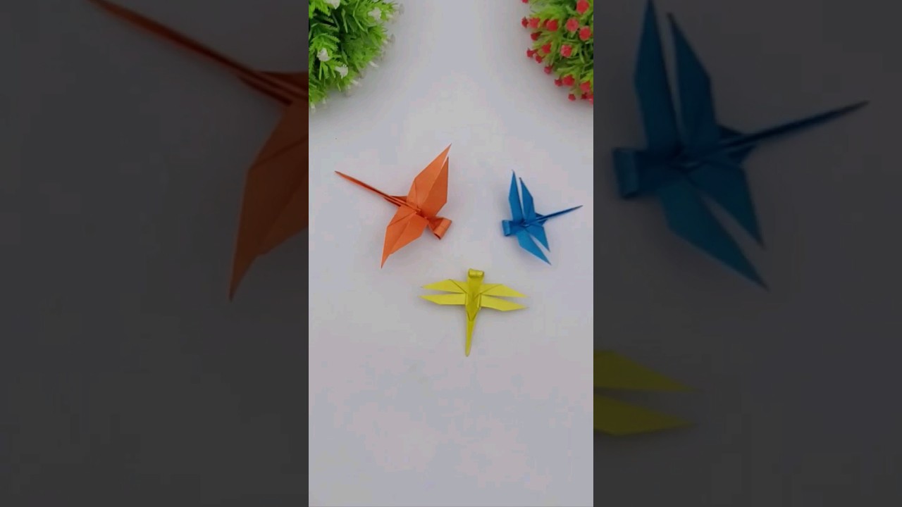 Easy Origami dragonfly Making | How To Make Paper Dragonfly | Dragonfly