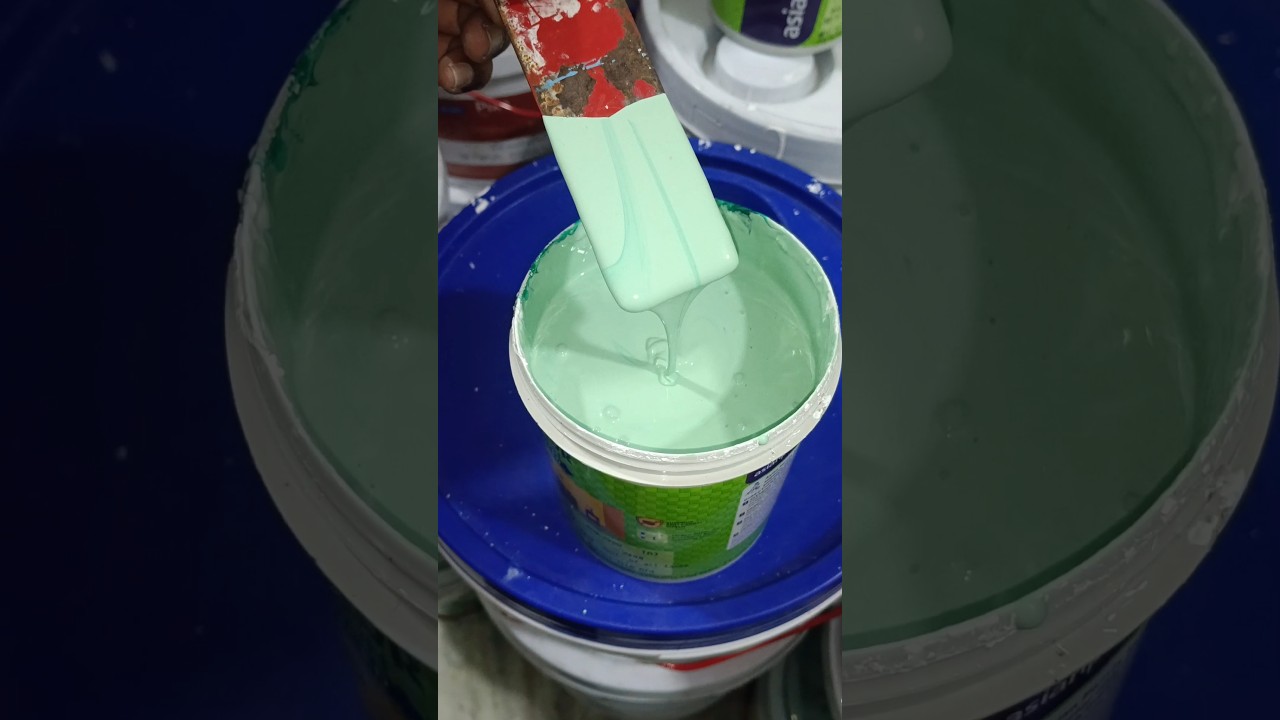 #asian paints Tractor emulsion#interior#Wallcolour 7625 light greencolour#wallpaint#paintindia#viral