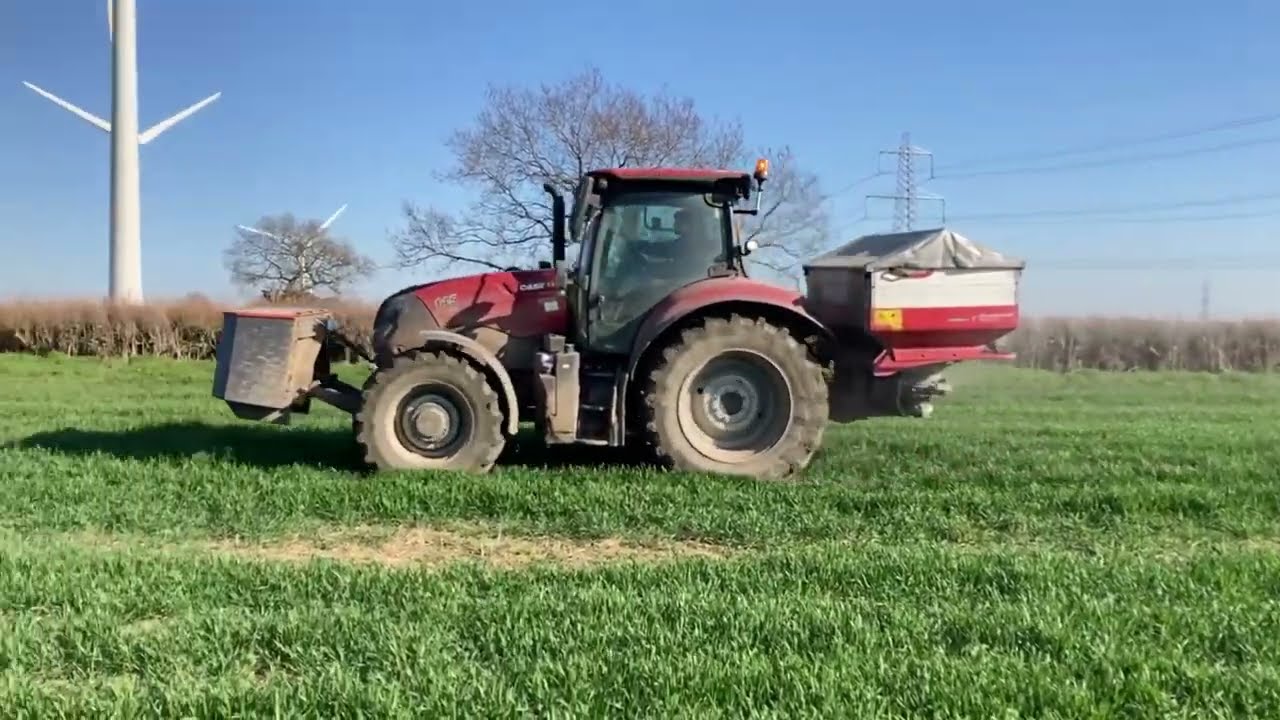 Case Maxxum 145 CVX with Kverneland Exacta-HL - Fertilising 2022