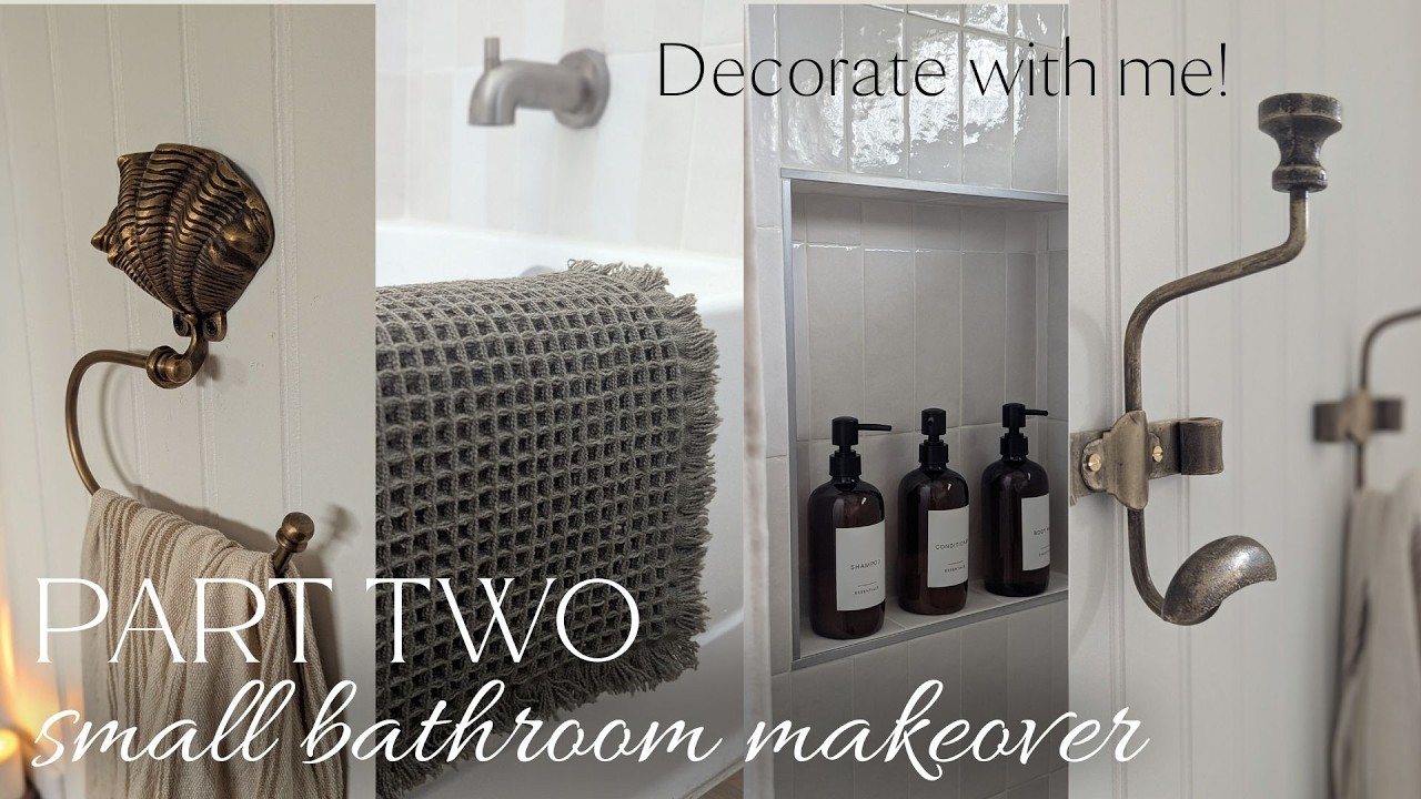 Small Bathroom Remodel PART TWO / Decorate my small bathroom with me!