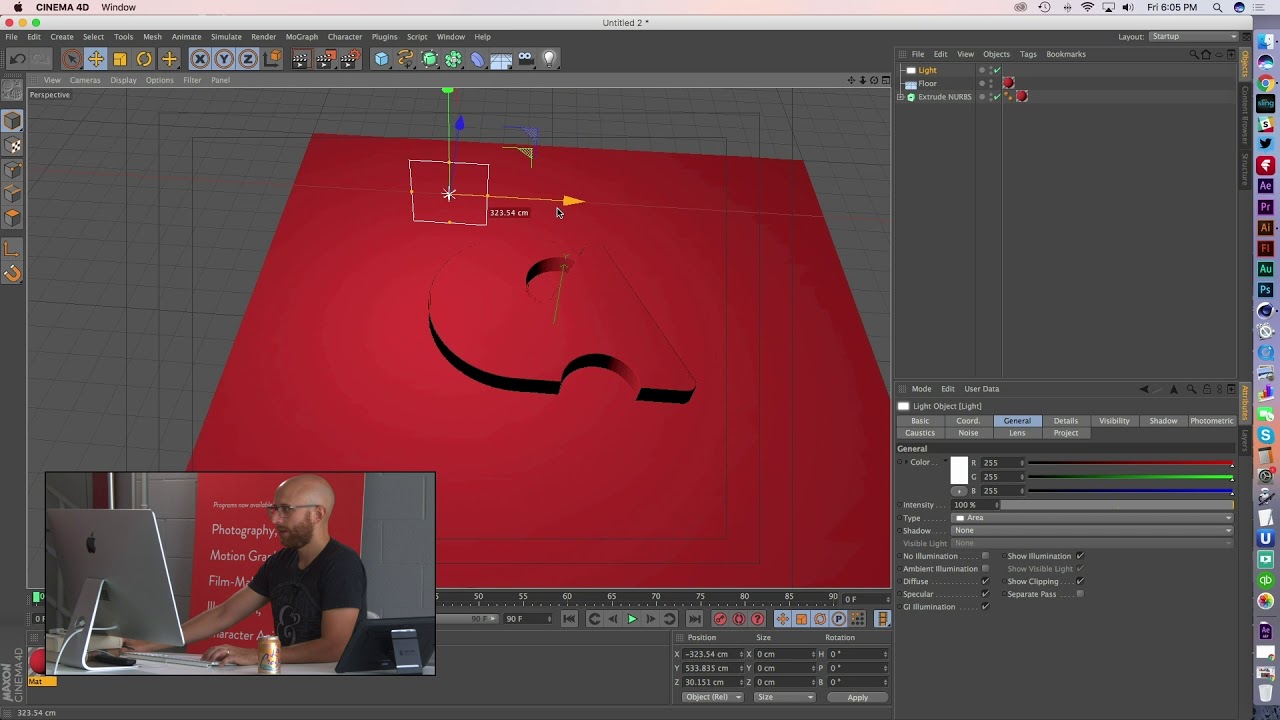 Cinema 4d Livestream :  Logo Scene, Spline Wrap & Noise Animation