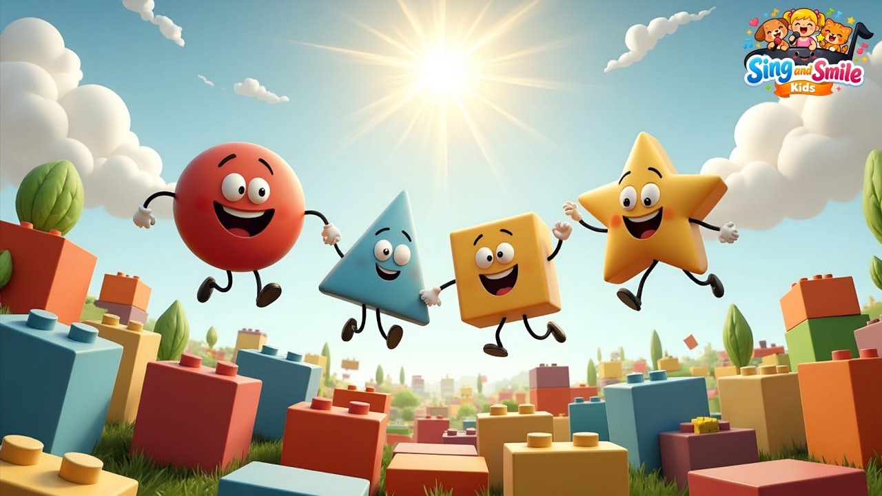 🔵 Shapes Song for Kids | Circle Square Triangle Rectangle | Preschool Learning