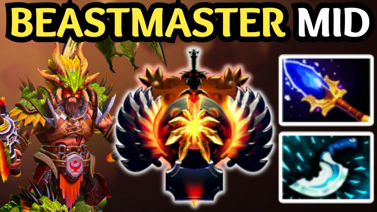 🔥 BEASTMASTER MID &mdash; ROAR IN 😈 EVERYONE PANICS 😈 GAME MOVES | DOTA 2 🔥