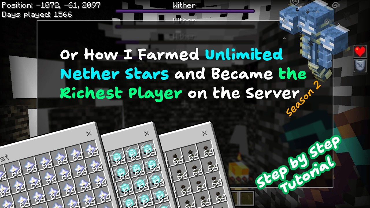 I used a glitch to fight the wither and farm infinite nether stars