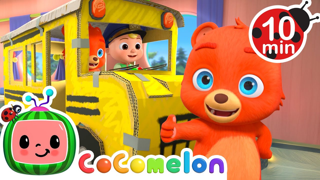 The Wheels on the Bus Show! 🚌 CoComelon Animal Time | Moonbug Kids - Farm Animals