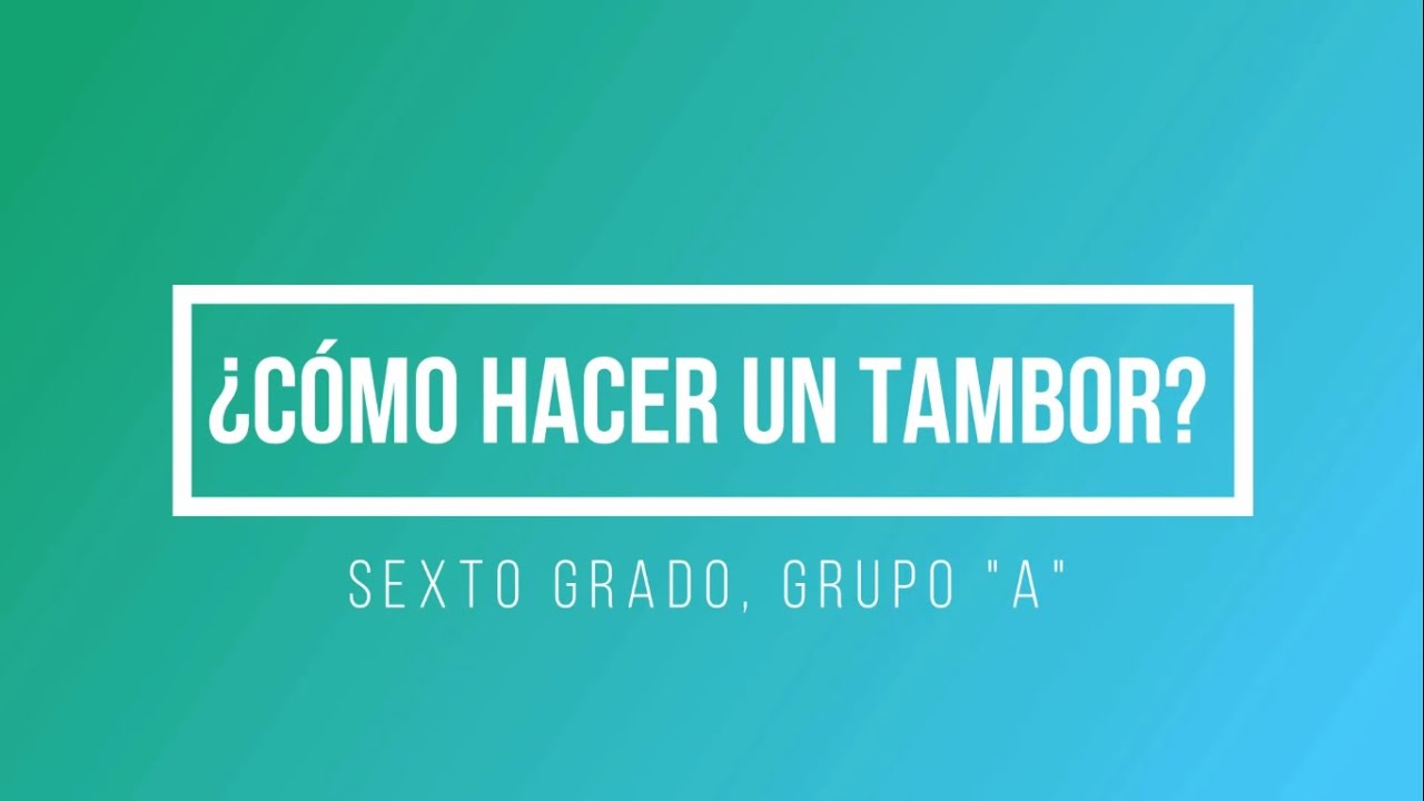TAMBOR HECHO CON MATERIAL RECICLADO PARA NIÑOS