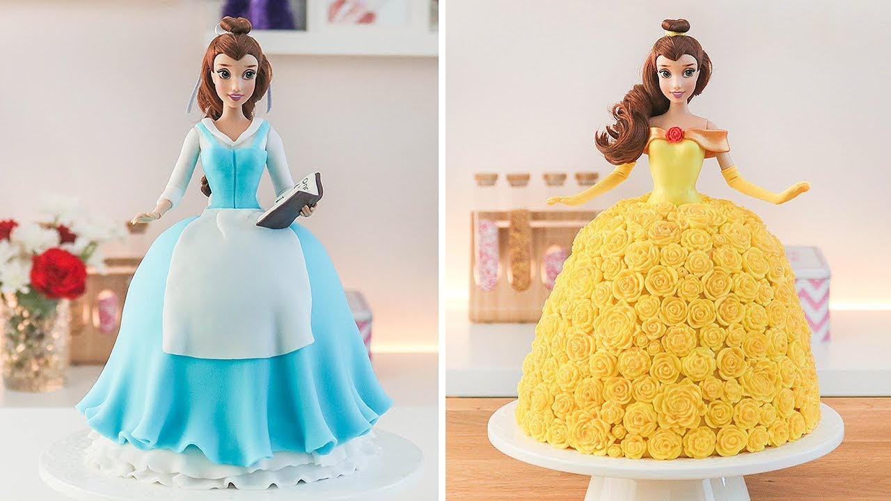 Кукольные торты Disney PRINCESS 🌹 BELLE - Красавица и Чудовище