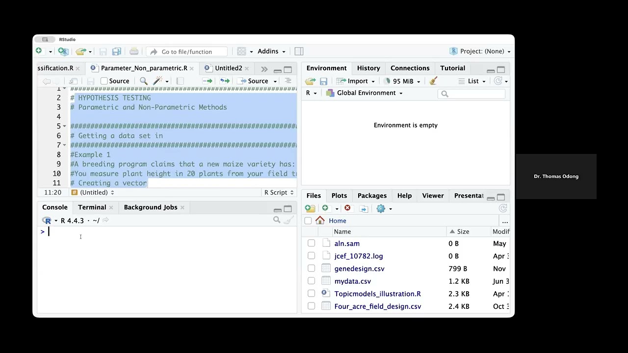 Day 3: Scientific Data Management Training for Post-Graduate Students Using R Programming Language