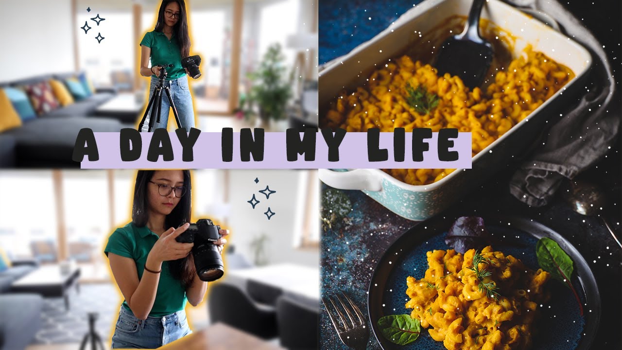 A Day in the Life of A FOOD BLOGGER ✨| Vegan Mac & Cheese Recipe | Tricks for Food Photography