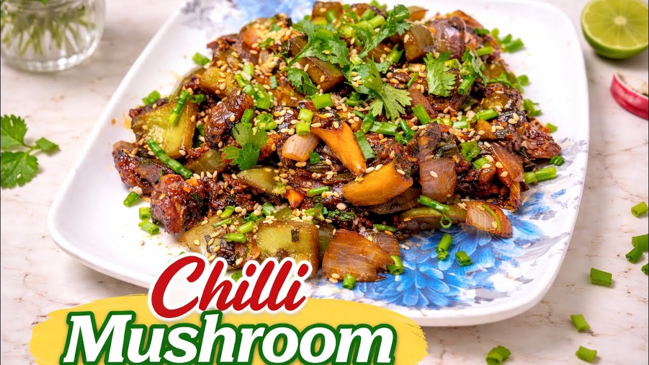 Crispy Chilli Mushroom | Quick and Easy Mushroom Recipe