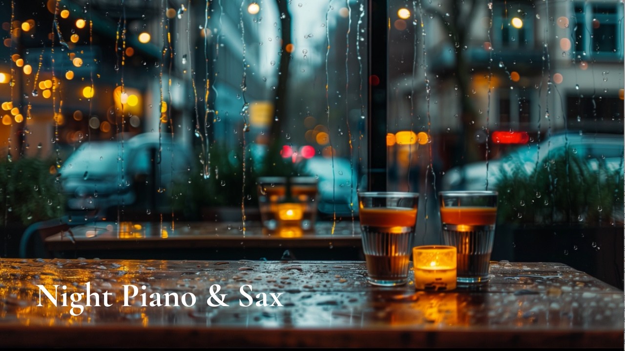 Relaxing Piano & Sax Music | Calm Night City Lights | Deep Focus & Sleep