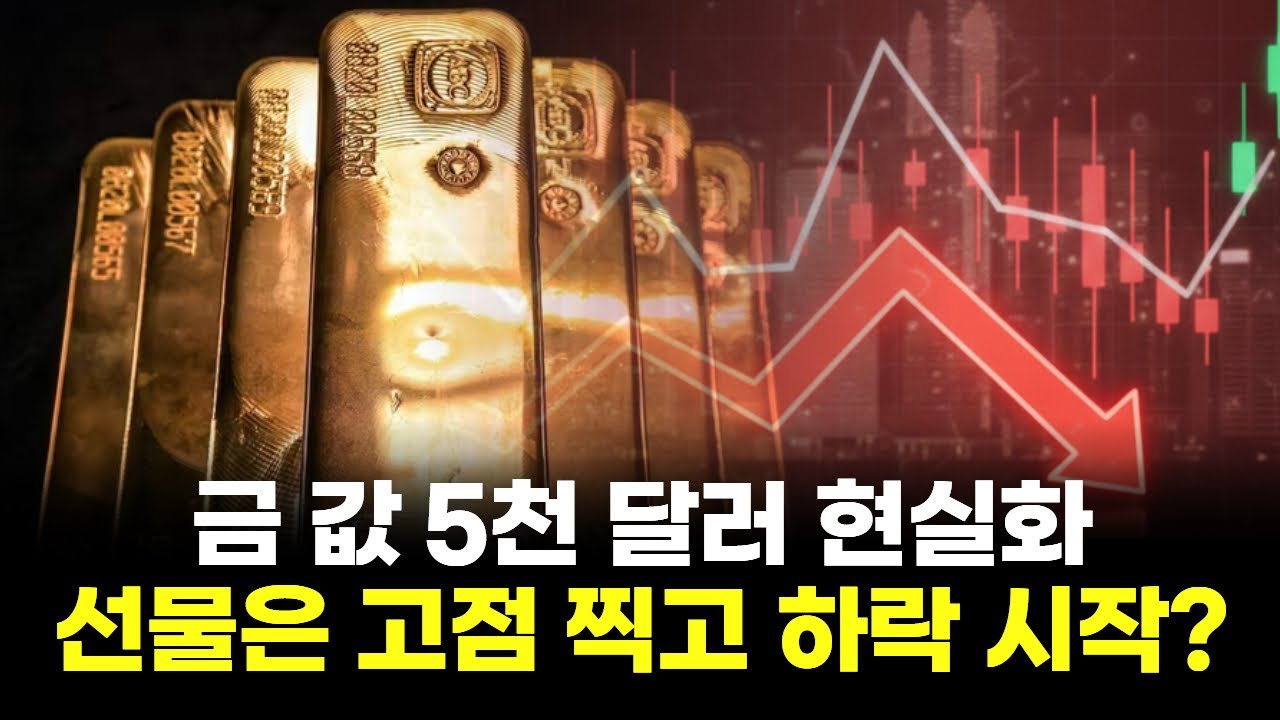 금 값 5천 달러 현실화...선물은 고점 찍고 하락 시작?
