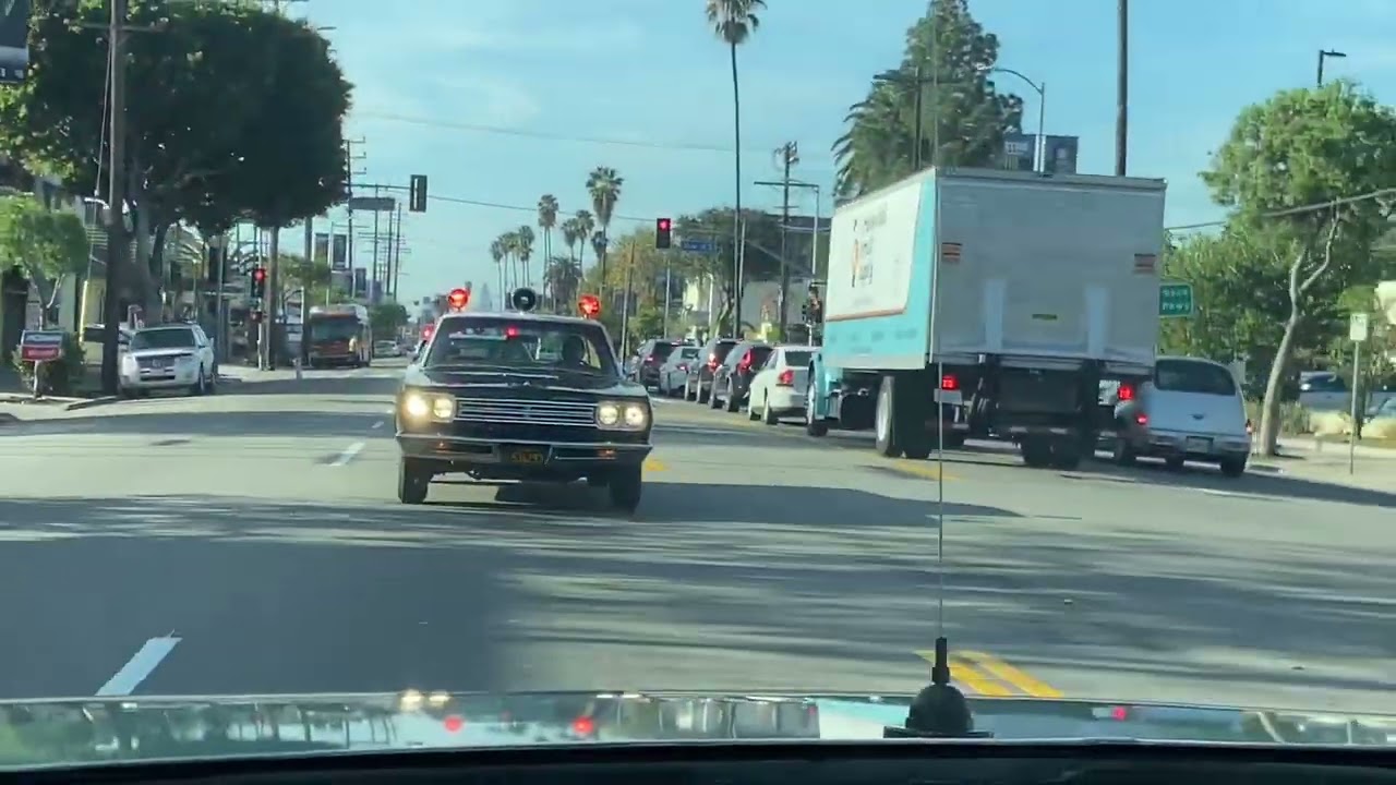 Vintage LAPD units. Los Angeles Police 150th Anniversary motorcade. 2019
