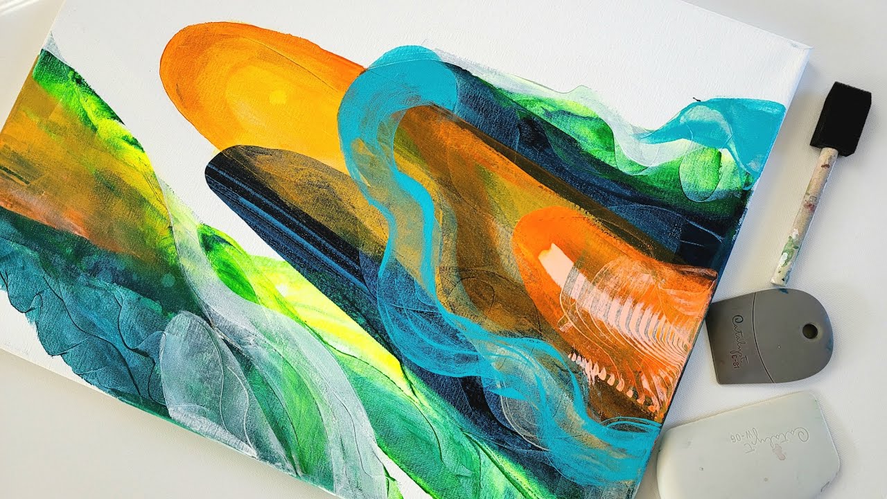 How to use Catalyst Wedge for #arts  : Step-by-Step Abstract Acrylic Painting #acrylicpainting