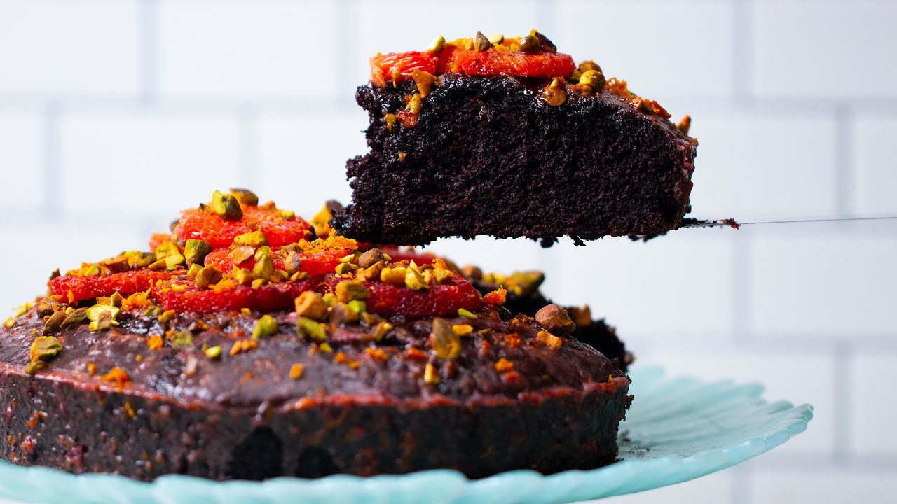 Dairy-Free Blood Orange Chocolate Cake