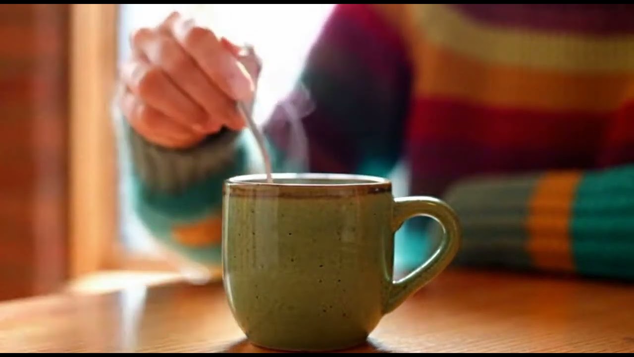Colorful Morning Coffee ASMR | Macro Pour & Stir with Cozy Ambience