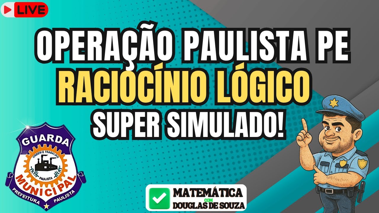 🔴 AO VIVO | Concurso Paulista PE 2026 | Raciocínio Lógico – Questões que VÃO CAIR 🎯